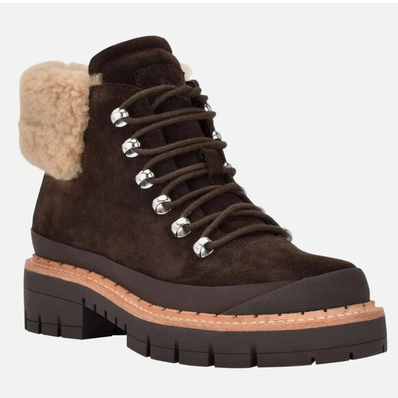 Marc Fisher  "Cade" Genuine shearling Lace Up boot - Picture 8 of 13